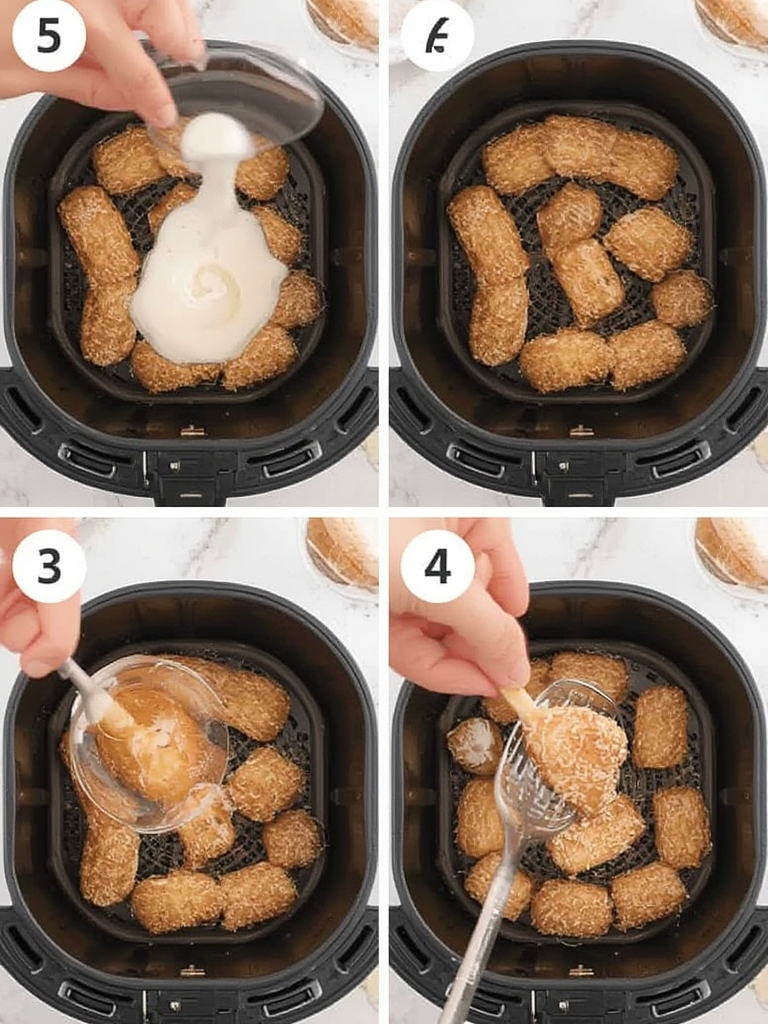 Preparación de churros caseros en Air Fryer