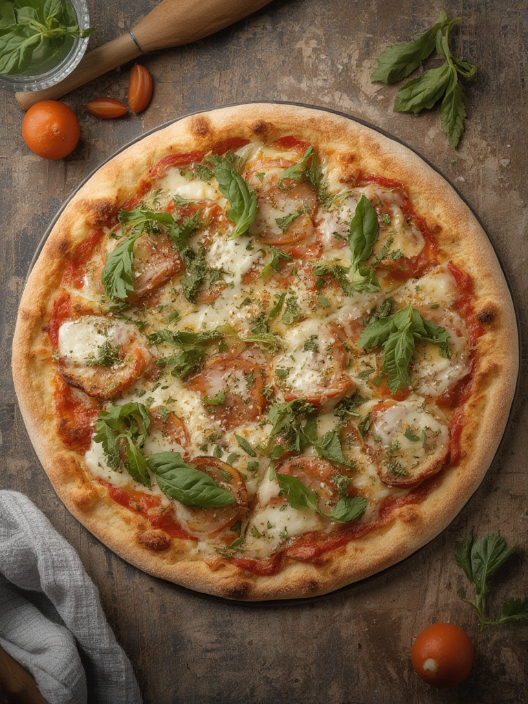 Ingredientes para pizza con base de coliflor