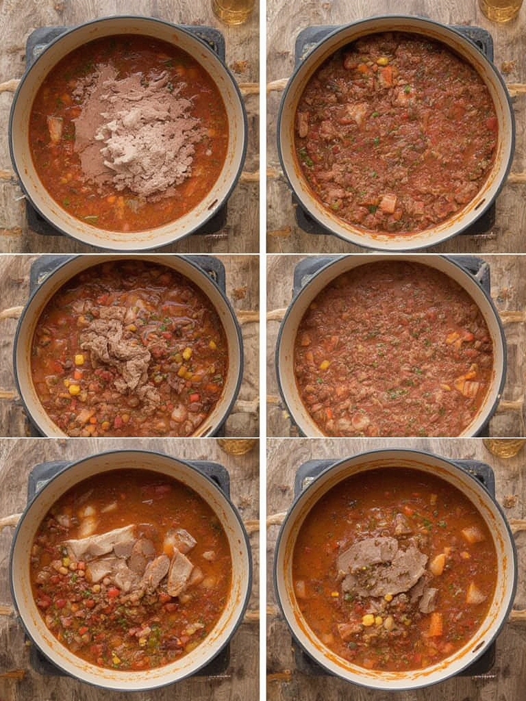 Preparación del Pozole rojo de puerco fácil